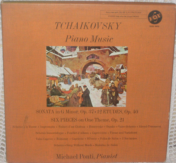 Pyotr Ilyich Tchaikovsky - Tchaikovsky Piano Music, Sonata In G Minor, Op. 37, 12 Etudes, Op. 40, Six Pieces On One Theme, Op. 21 - LP