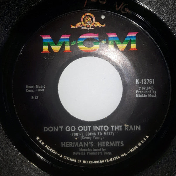 Herman's Hermits - Don't Go Out Into The Rain (You're Going To Melt) - 7"