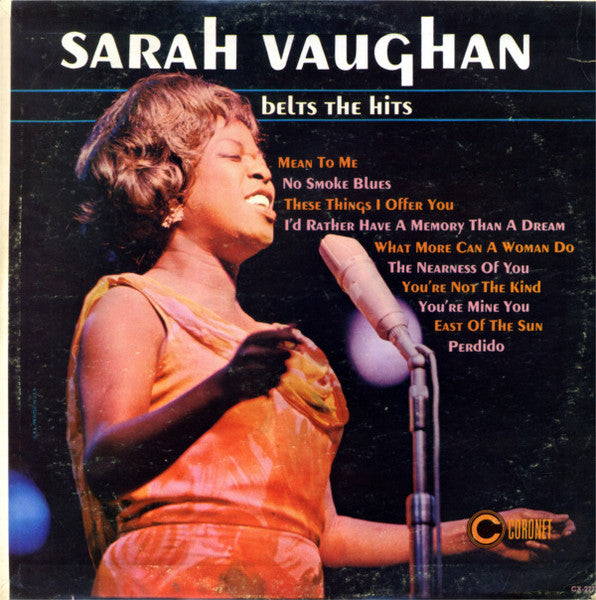 Sarah Vaughan - Belts The Hits - LP