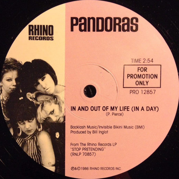 The Pandoras - In And Out Of My Life (In A Day) - 12"