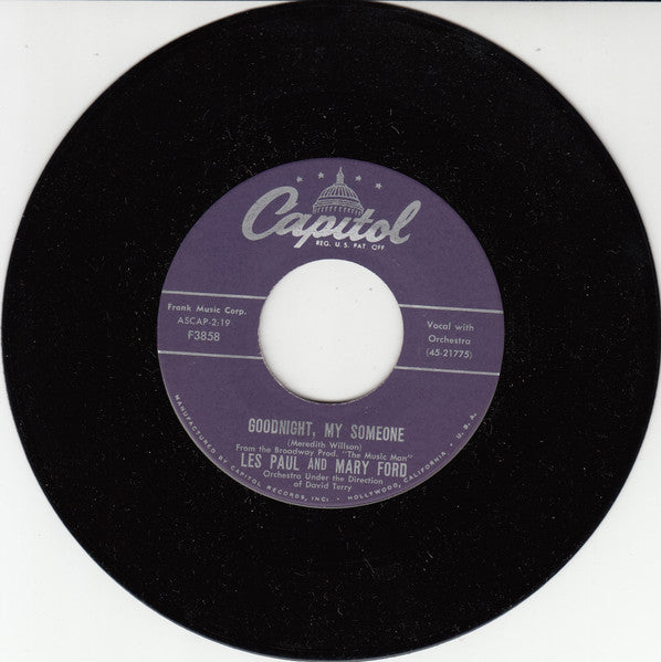 Les Paul & Mary Ford - Goodnight, My Someone / The Night Of The Fourth - 7"