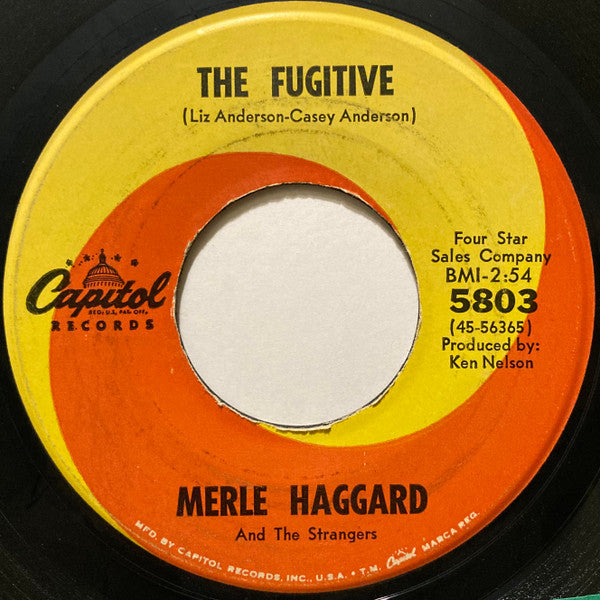 Merle Haggard - The Fugitive - 7"