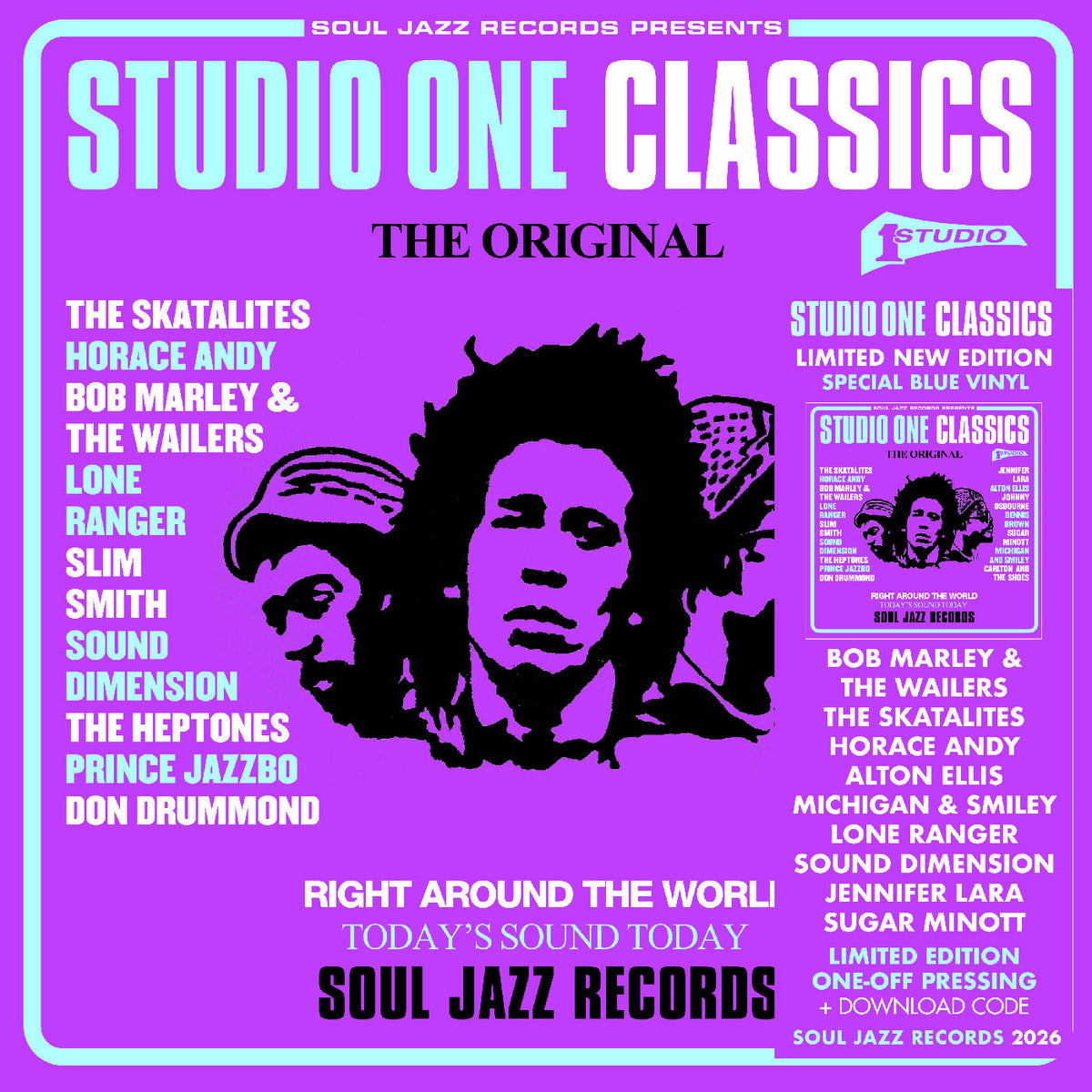 Soul Jazz Records presents - Studio One Classics - Blue Vinyl LP - New
