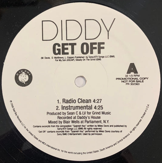 P. Diddy - Get Off - 12"