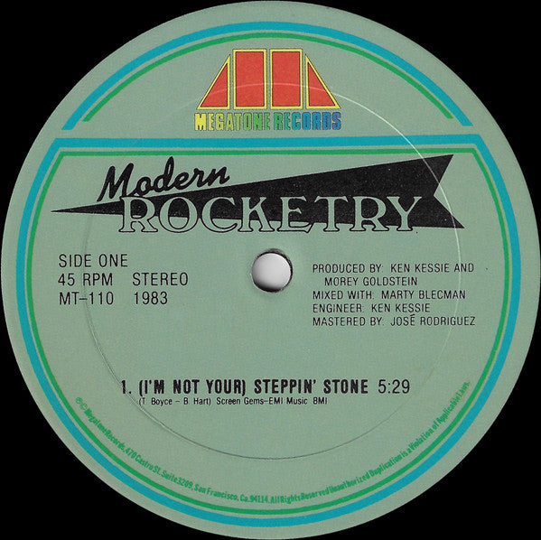 Modern Rocketry - (I'm Not Your) Steppin' Stone / I'm Gonna Make You Want Me - 12"