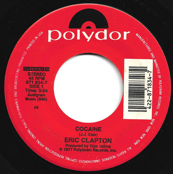 Eric Clapton - Cocaine / Lay Down Sally - 7"