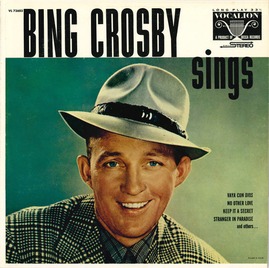 Bing Crosby - Bing Crosby Sings - LP