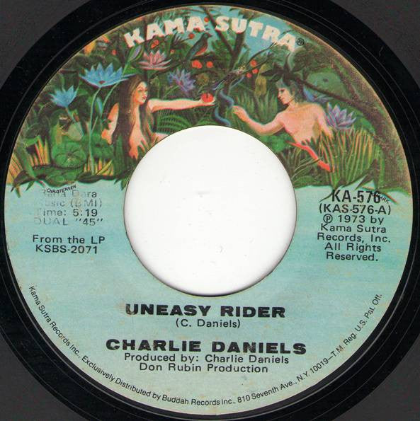 Charlie Daniels - Uneasy Rider - 7"