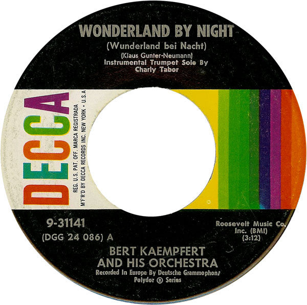 Bert Kaempfert & His Orchestra - Wonderland By Night (Wunderland Bei Nacht) - 7"
