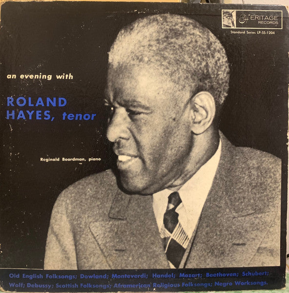 Roland Hayes - An Evening With Roland Hayes, Tenor - LP