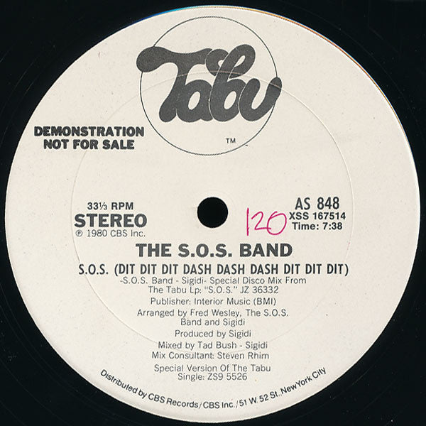 The S.O.S. Band - S.O.S. (Dit Dit Dit Dash Dash Dash Dit Dit Dit) - 12"