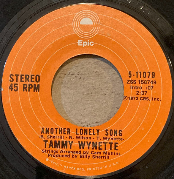 Tammy Wynette - Another Lonely Song - 7"