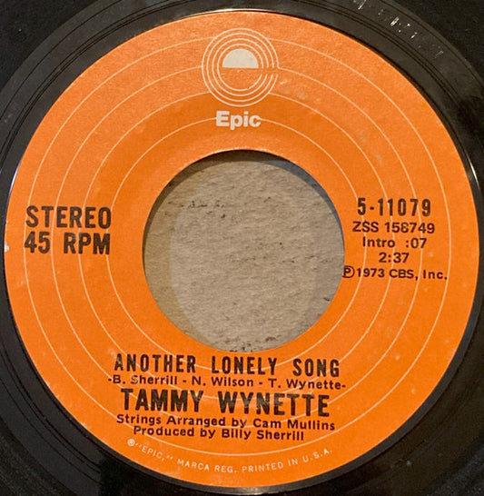 Tammy Wynette - Another Lonely Song - 7"