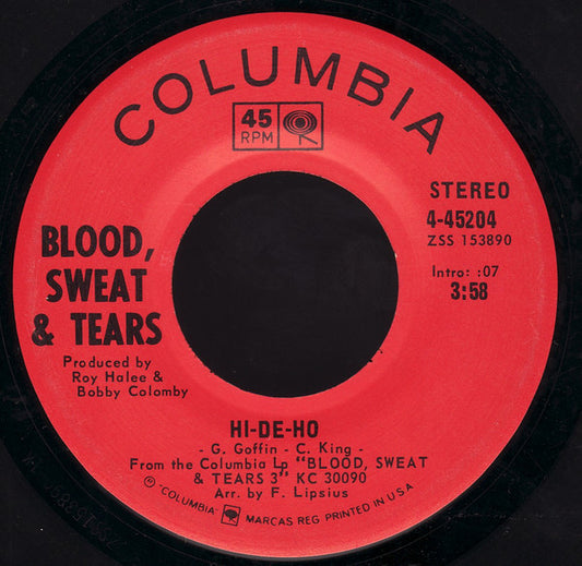 Blood, Sweat And Tears - Hi-De-Ho - 7"