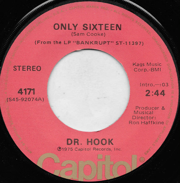 Dr. Hook - Only Sixteen - 7"