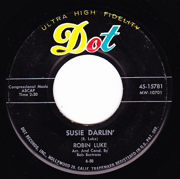 Robin Luke - Susie Darlin' / Living's Loving You - 7"