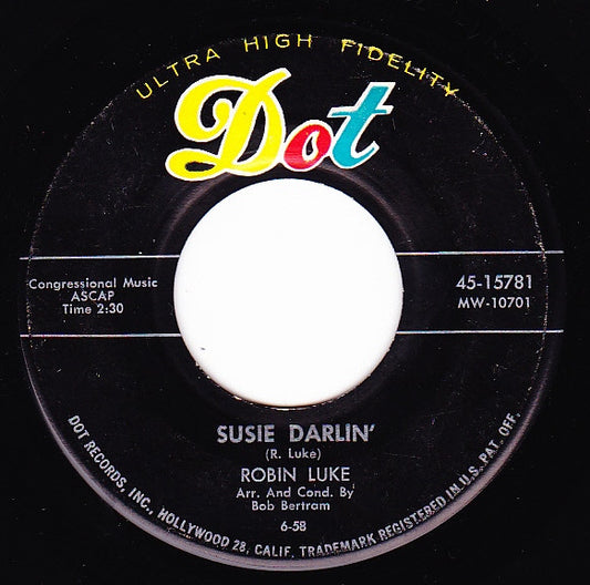 Robin Luke - Susie Darlin' / Living's Loving You - 7"