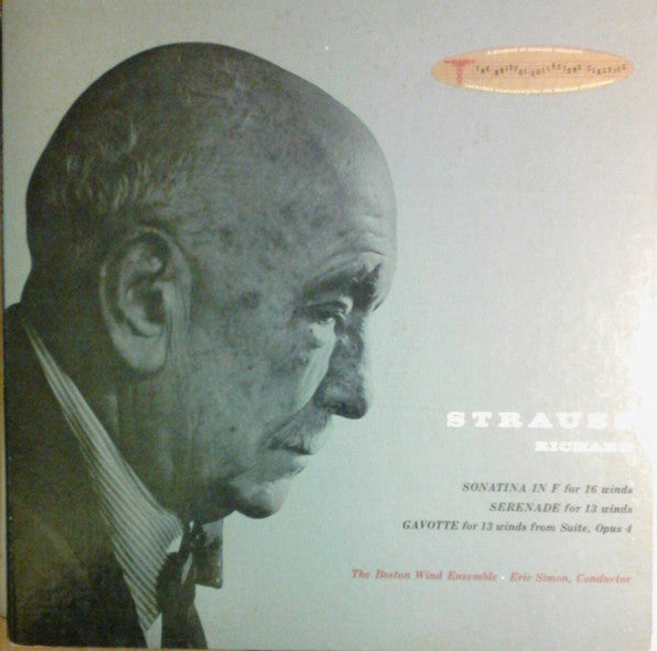 Richard Strauss - Sonatina In F For 16 Winds / Serenade For 13 Winds / Gavotte For 13 Winds From Suite, Opus 4 - LP