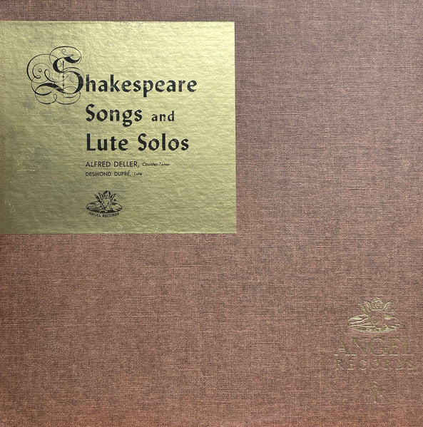 Alfred Deller - Shakespeare Songs And Lute Solos - LP