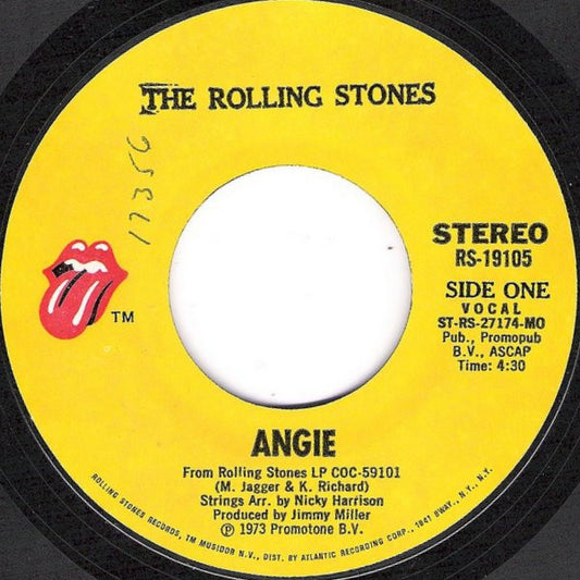 The Rolling Stones - Angie / Silver Train - 7"