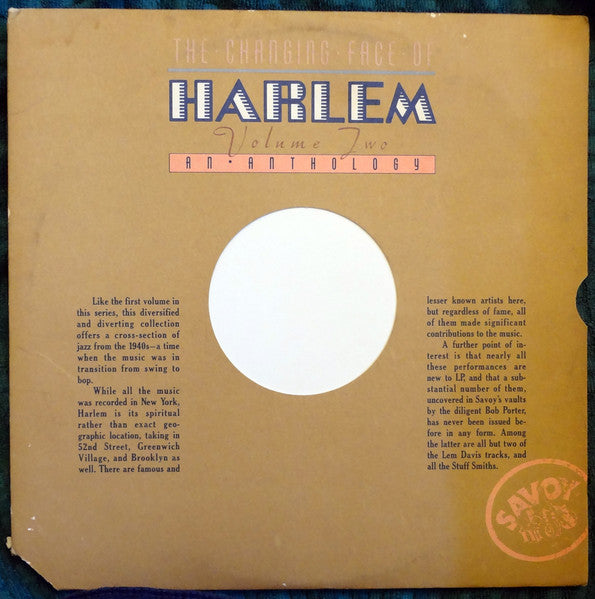 Various - The Changing Face Of Harlem Volume Two: An Anthology - LP