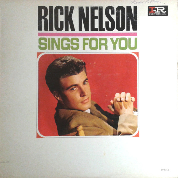 Ricky Nelson - Rick Nelson Sings For You - LP