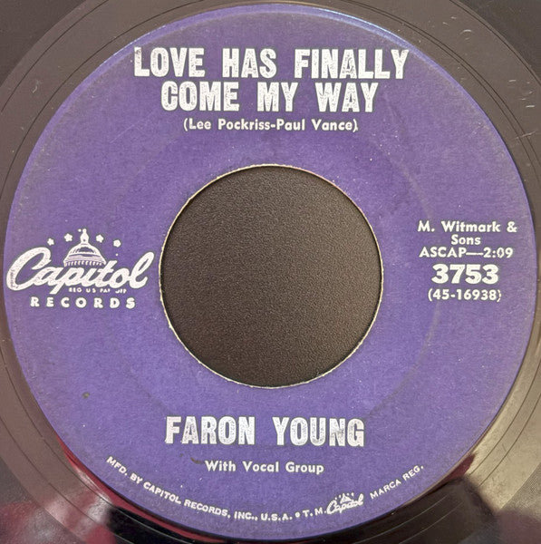Faron Young - Love Has Finally Come My Way - 7"
