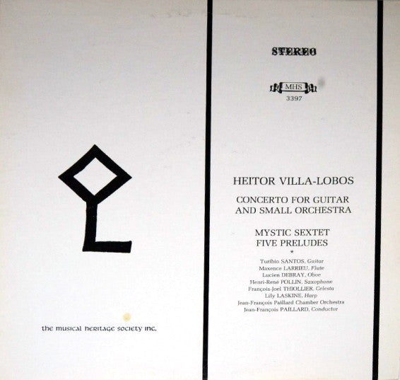 Heitor Villa-Lobos - Concerto For Guitar And Small Orchestra - Mystic Sextet - Five Preludes - LP