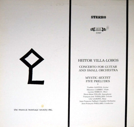 Heitor Villa-Lobos - Concerto For Guitar And Small Orchestra - Mystic Sextet - Five Preludes - LP