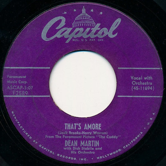 Dean Martin - That's Amore / You're The Right One - 7"