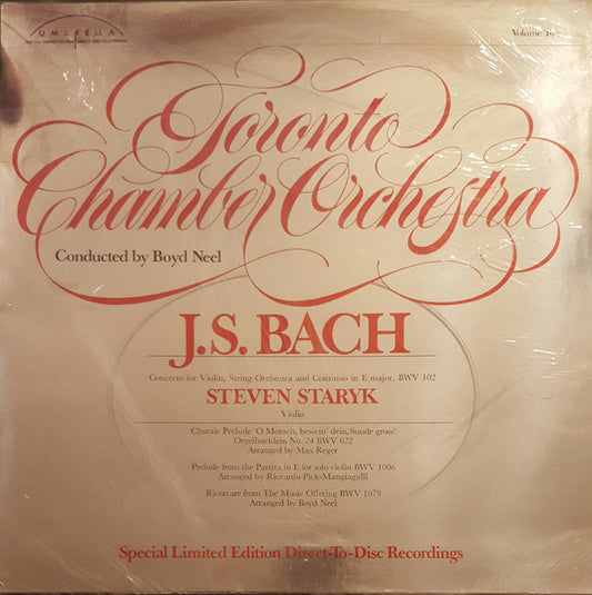 Johann Sebastian Bach - Toronto Chamber Orchestra - Volume 2 - LP